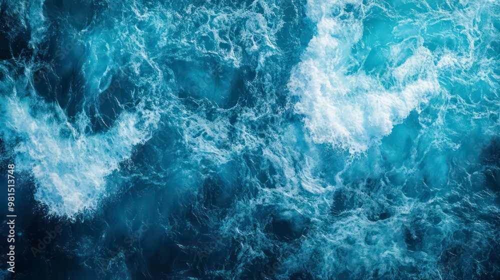 Abstract view of whitecaps and waves crashing in the ocean. Abstract view of whitecaps and waves crashing in the ocean.