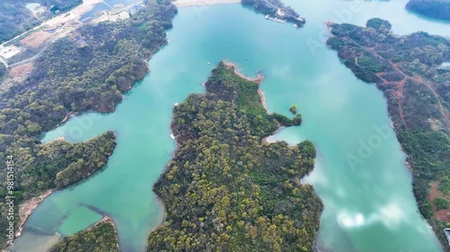 Natural scenery Nanjing Foshou Lake Scenic Area 4K aerial photography photo