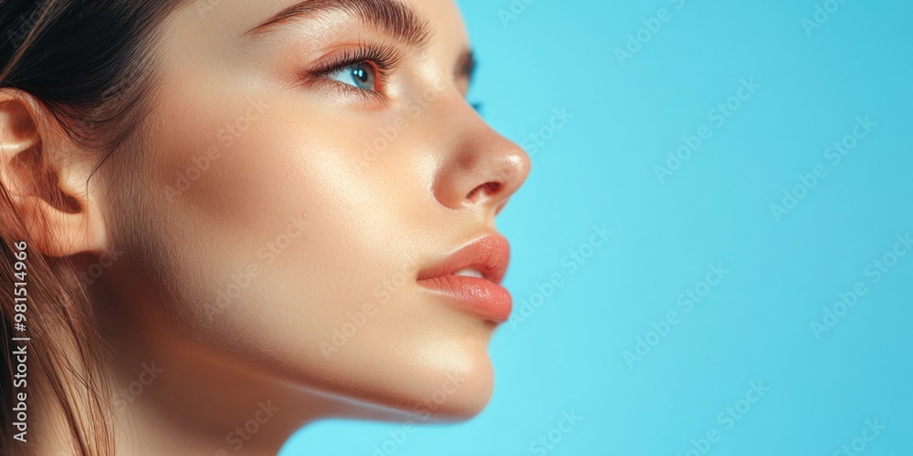 Elegant Portrait of a Woman with Glowing Skin Elegant Portrait of a Woman with Glowing Skin
