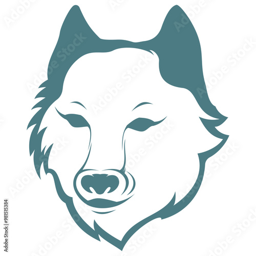 Forest wolf illustration art image.