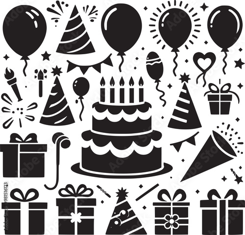 Birthday Icon, Cake icon symbol