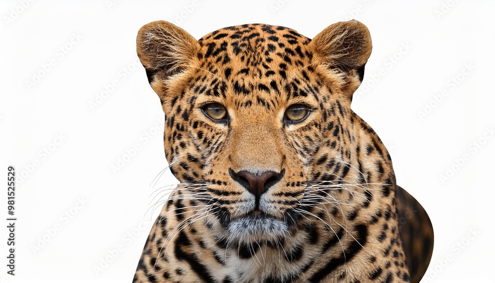 leopard in front of white background leopard in front of white background