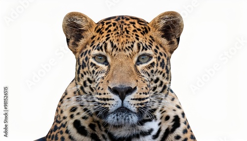 leopard on white