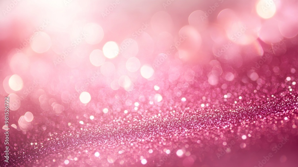 Pink glitter bokeh background with shimmering Pink glitter bokeh background with shimmering