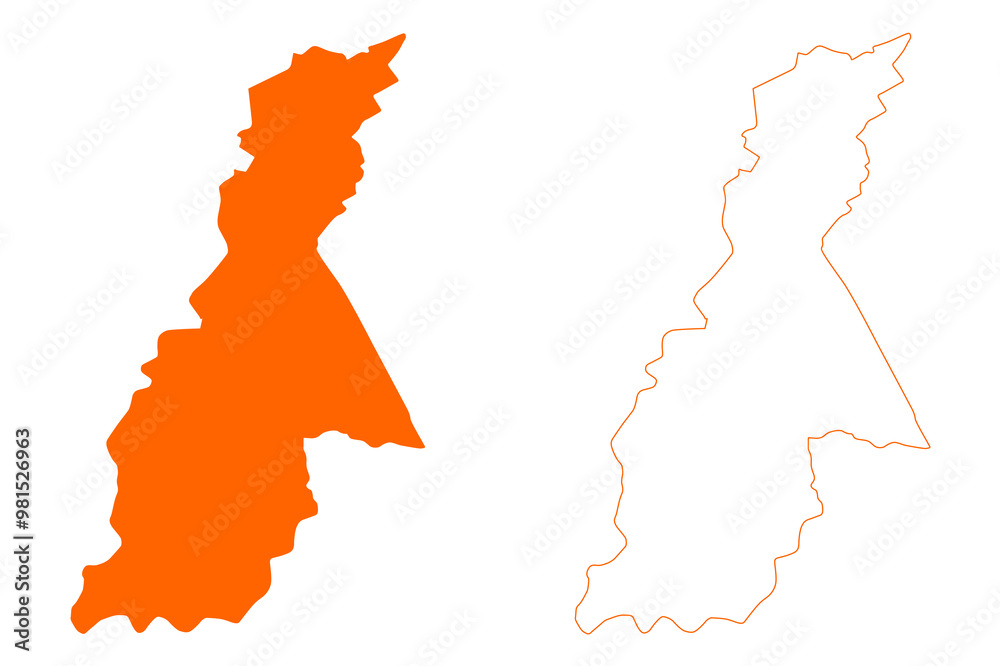 Ouder-Amstel municipality (Kingdom of the Netherlands, Holland, North Holland or Noord-Holland province) map vector illustration, scribble sketch Ouder Amstel map
