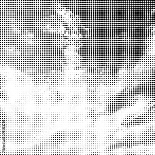 Vector Halftone Pattern. Set of Dots. Dotted Texture on White Background. Overlay Grunge Template. Distress Linear Design. Fade Monochrome Points. Pop Art Backdrop.