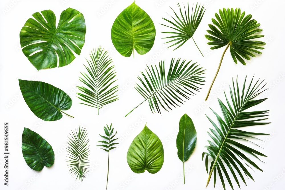 Pressed leaves of plants from: a stunning display of palm tree foliage Pressed leaves of plants from: a stunning display of palm tree foliage