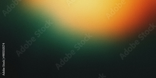 Gradient background with dark emerald green and burnt sienna tones, noise texture effect