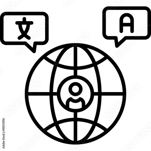 Multilingual icon