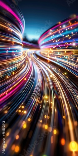 Vibrant Neon Abstract Backg...