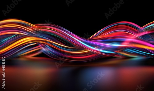 Vibrant Neon Abstract Backg...