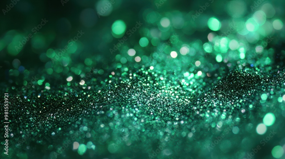 Green glitter. Green glitter.