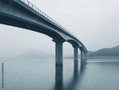 Mysterious Bridge in Overcast Scenery