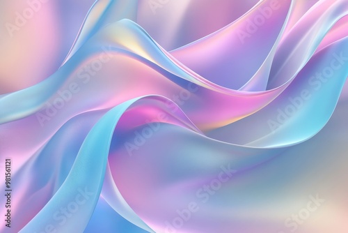 Wallpaper Mural Colorful abstract design. Lively twisting shapes in action. Digital illustration ideal for posters, flyers, and backgrounds or design elements. Soft textiles on a light-colored canvas Torontodigital.ca