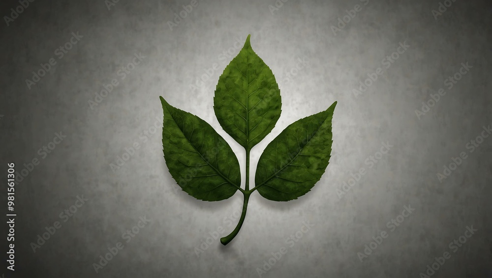 Small Green Leaf Carbon Footprint Symbol Small Green Leaf Carbon Footprint Symbol