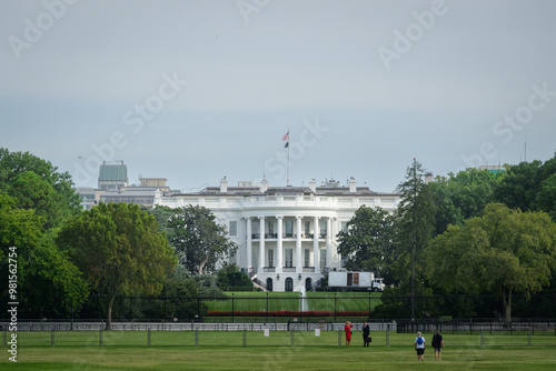 The White House South Lawn in Washington DC photo