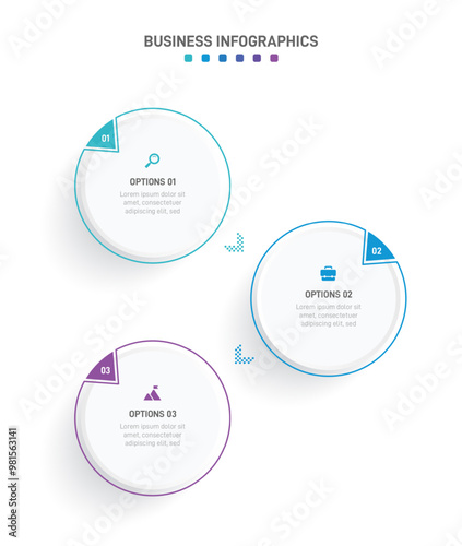 Vertical progress bar featuring 3 arrow-shaped elements, symbolizing the three stages of business strategy and progression. Clean timeline infographic design template. Vector for mobile presentation.
