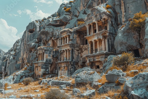 Discover remarkable rock-cut tombs from ancient times in Kaunos photo