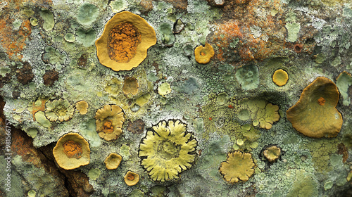 Luminous Fungi on a Rock photo