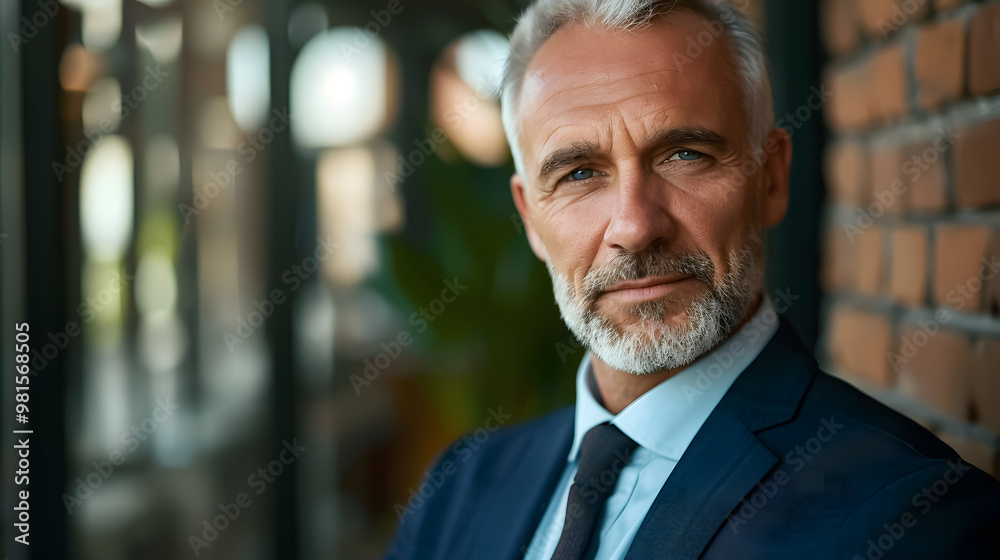 Successful mature businessman looking at camera with confidence Successful mature businessman looking at camera with confidence
