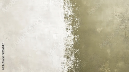 Abstract wall art featuring a gradient of white to olive green textures in a minimalist style ideal for contemporary decor
