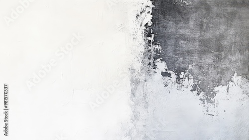 Abstract wall texture featuring a blend of white and gray tones with a weathered look, creating an artistic backdrop for various design projects