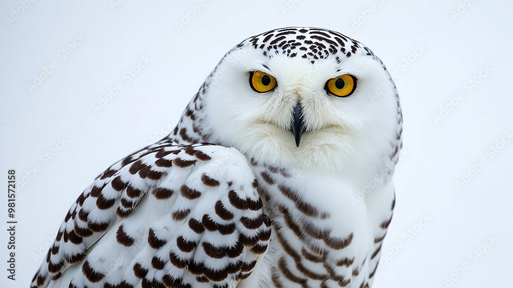 Obraz premium Close-Up of a Snowy Owl
