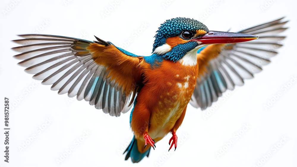 Obraz premium Kingfisher in Mid-Flight