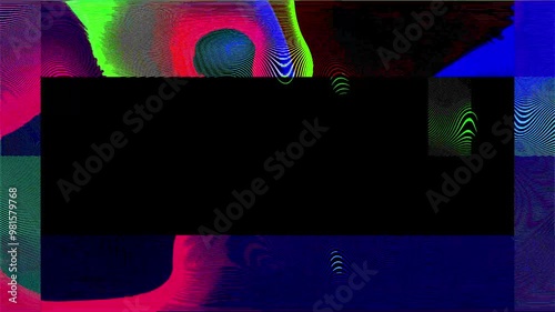 Moire lines psychedelic glitch seamless loop animation.