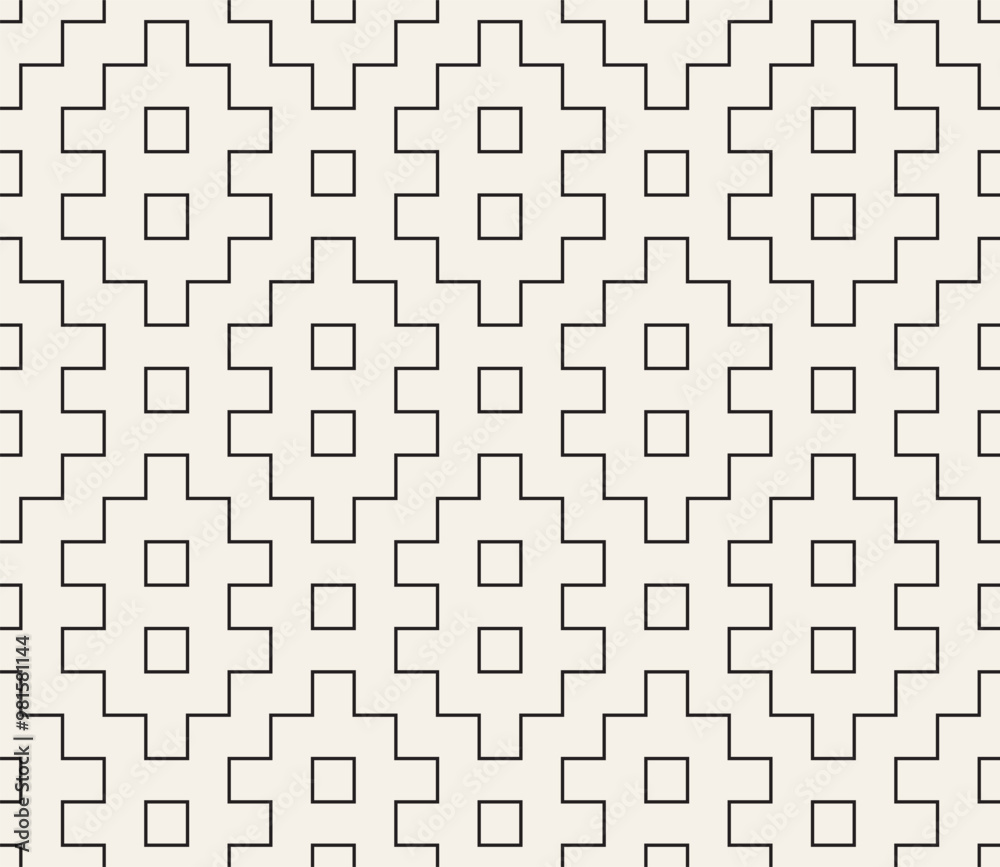 Vector seamless pattern. Repeating geometric elements. Stylish monochrome background design. Vector seamless pattern. Repeating geometric elements. Stylish monochrome background design.