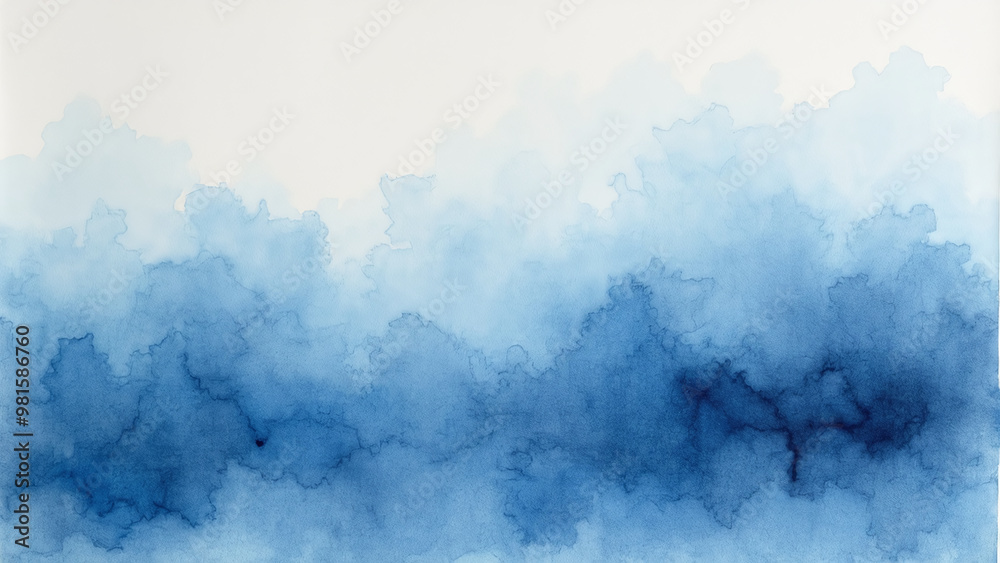 Abstract Blue Watercolor Waves Abstract Blue Watercolor Waves