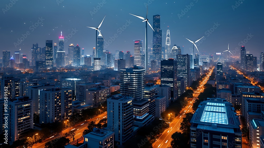 Obraz premium Futuristic Cities and Urbanization