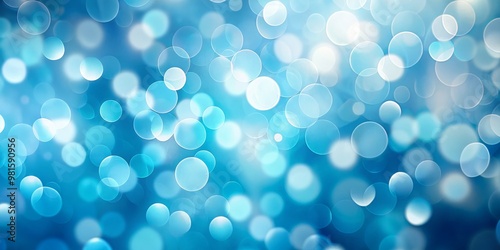 Abstract Blue Bokeh Background with Soft Light Circles, bokeh, abstract, light