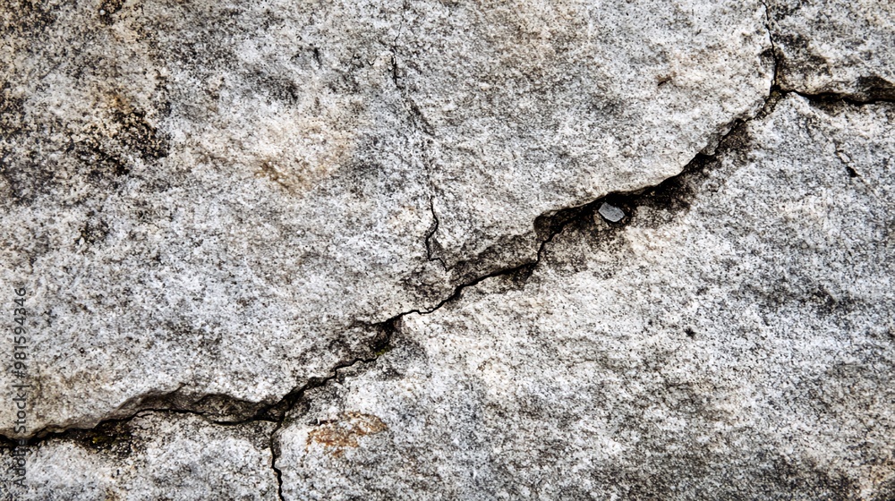 Fototapeta premium A close-up shot of a cracked and weathered stone wall.