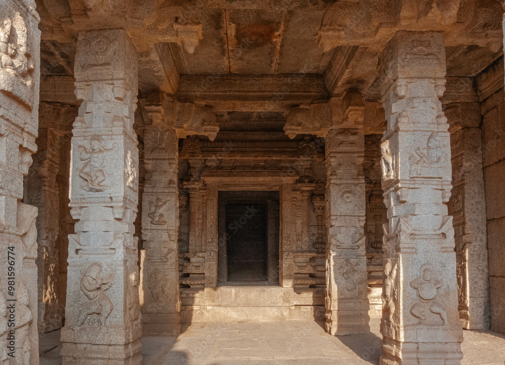 Hazara Rama Temple is the personal temple of the royal family. Hampi. India. Hazara Rama Temple is the personal temple of the royal family. Hampi. India.
