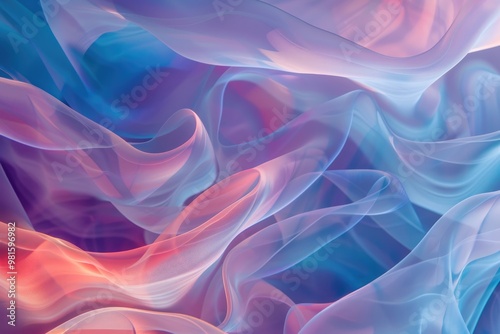 Colorful Abstract Flowing Fabric Texture with Pastel Gradient Hues