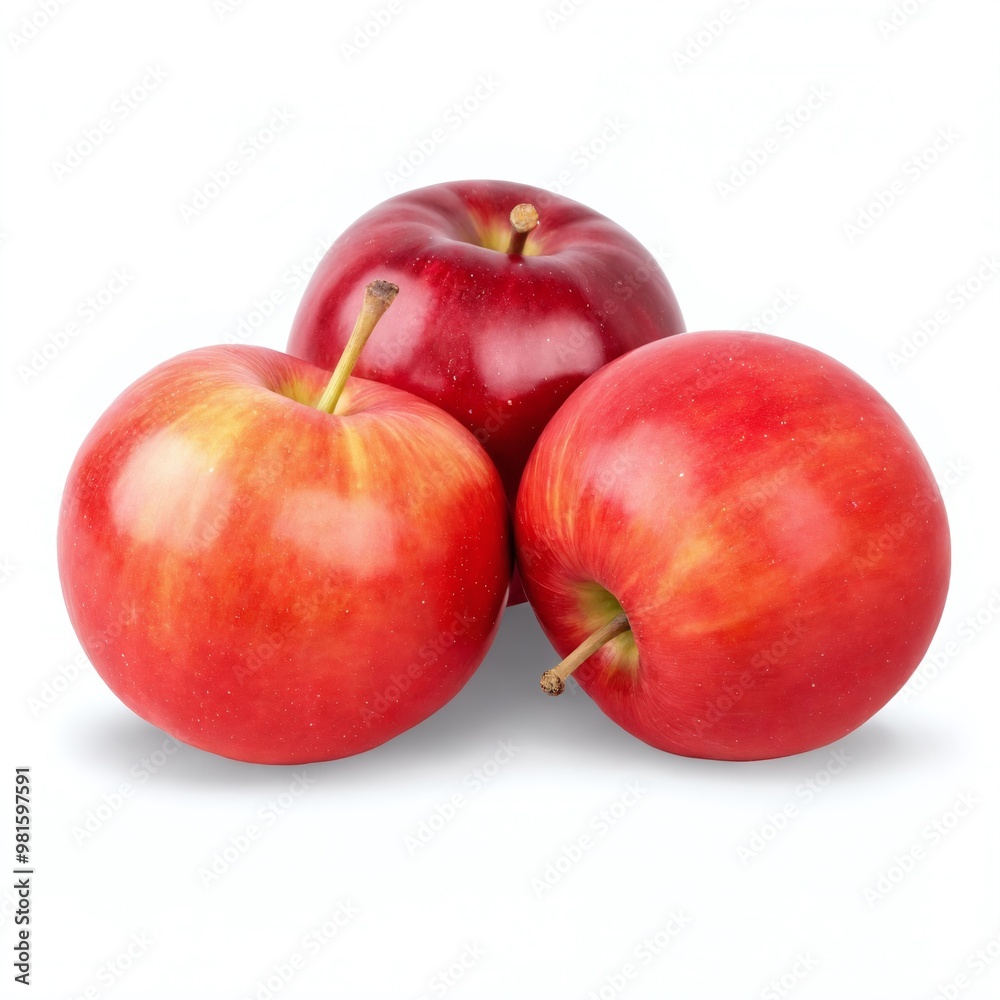 Fresh red apples arranged closely on a white background showcasing their shiny skins and vibrant colors Fresh red apples arranged closely on a white background showcasing their shiny skins and vibrant colors
