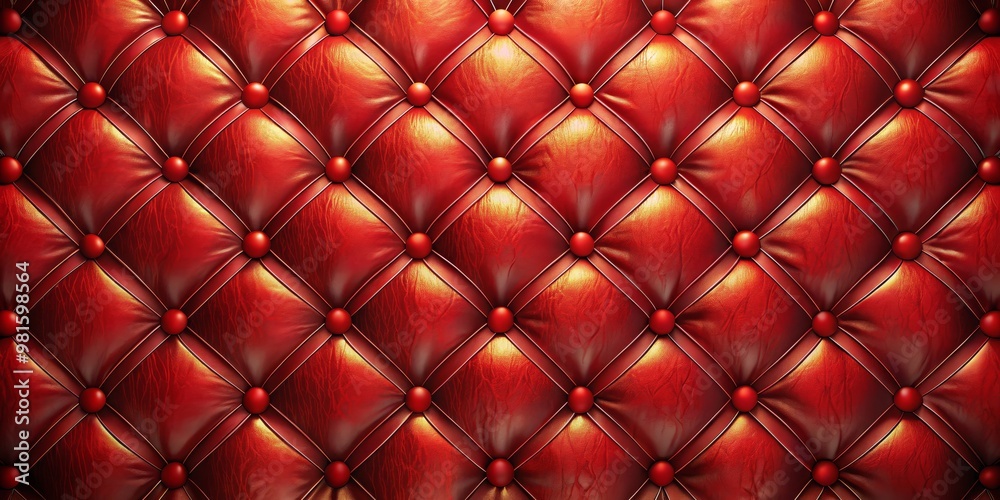 Red Leather Upholstery with Buttoned Tucks, Texture, Background , Leather, Interior Red Leather Upholstery with Buttoned Tucks, Texture, Background , Leather, Interior