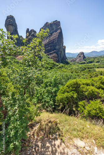 Obraz na płótnie Panoramic view of Meteora Monasteries, Greece w salonie