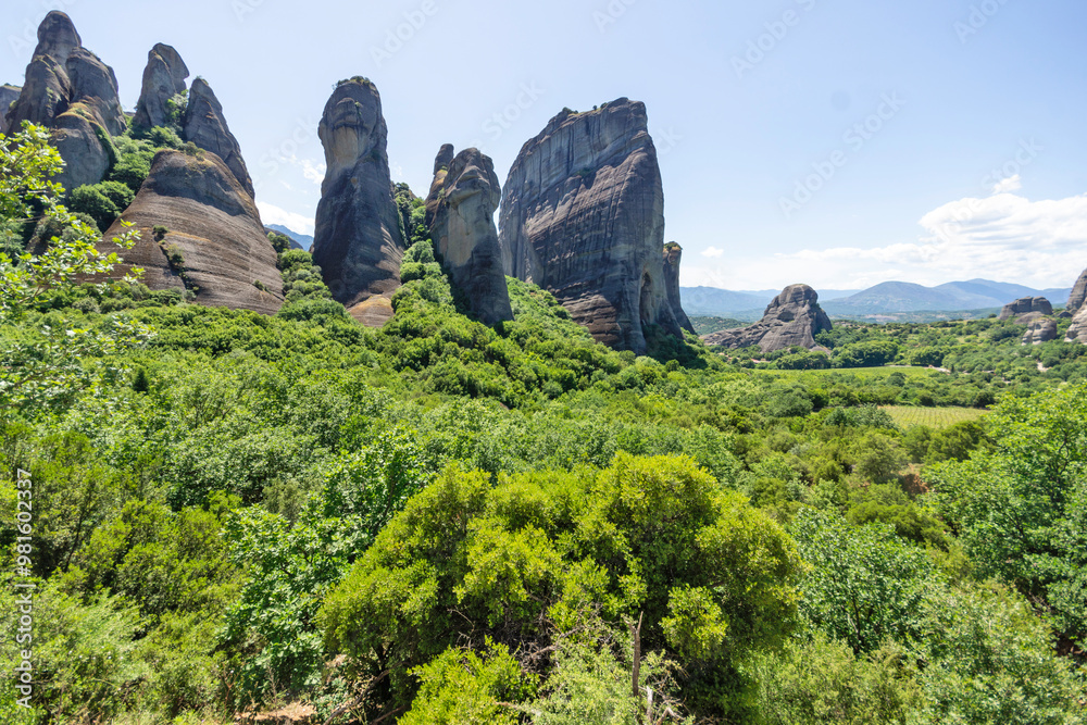 Panoramic view of Meteora Monasteries, Greece