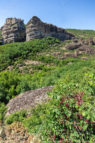 Obraz na płótnie Panoramic view of Meteora Monasteries, Greece w salonie