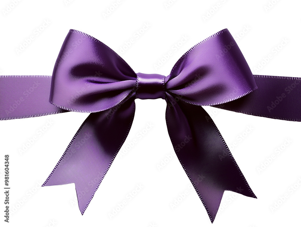 A beautifully tied purple satin bow rests against a stark transparent background, highlighting its rich color and glossy finish, ideal for enhancing gifts or decorations A beautifully tied purple satin bow rests against a stark transparent background, highlighting its rich color and glossy finish, ideal for enhancing gifts or decorations