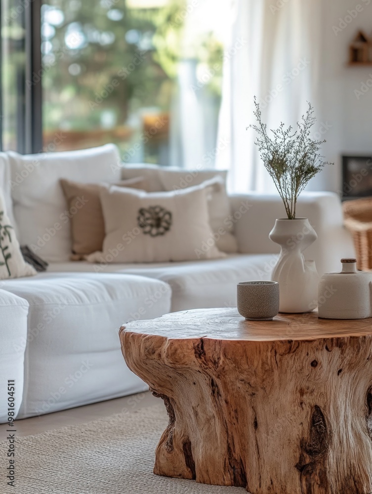 Modern Living Room with White Couch Modern Living Room with White Couch