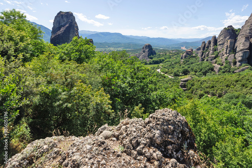 Obraz na płótnie Panoramic view of Meteora Monasteries, Greece w salonie