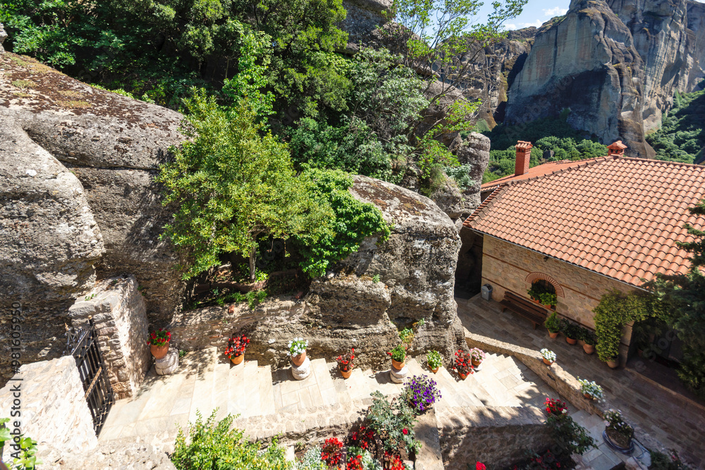 Panoramic view of Meteora Monasteries, Greece