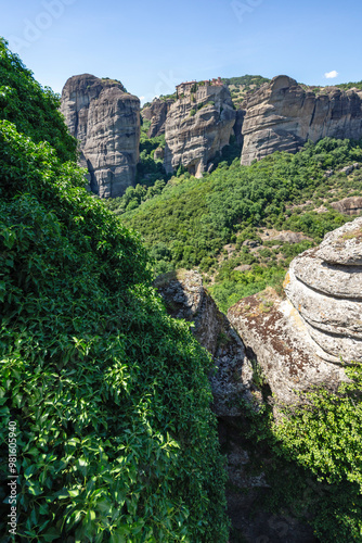 Panoramic view of Meteora Monasteries, Greece