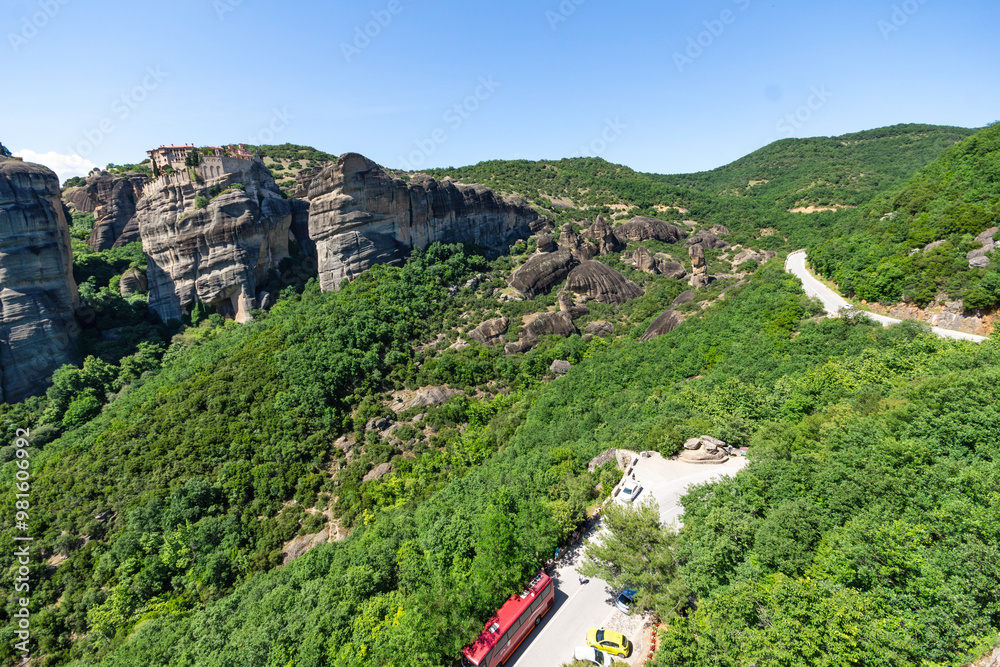 Panoramic view of Meteora Monasteries, Greece