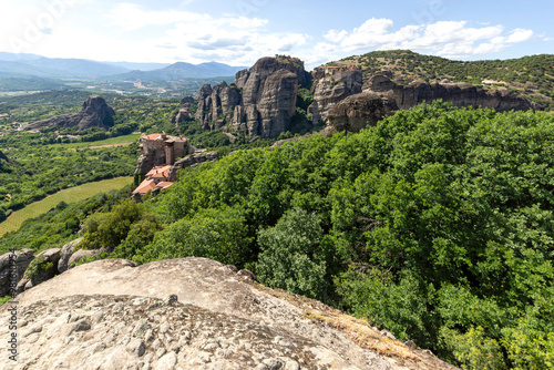 Obraz na płótnie Panoramic view of Meteora Monasteries, Greece w salonie
