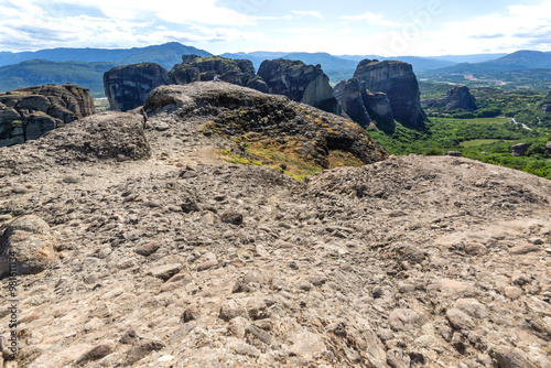 Obraz na płótnie Panoramic view of Meteora Monasteries, Greece w salonie