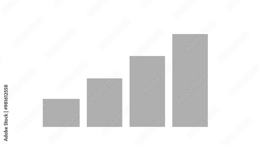 cell phone signal icon 3d business graph 
